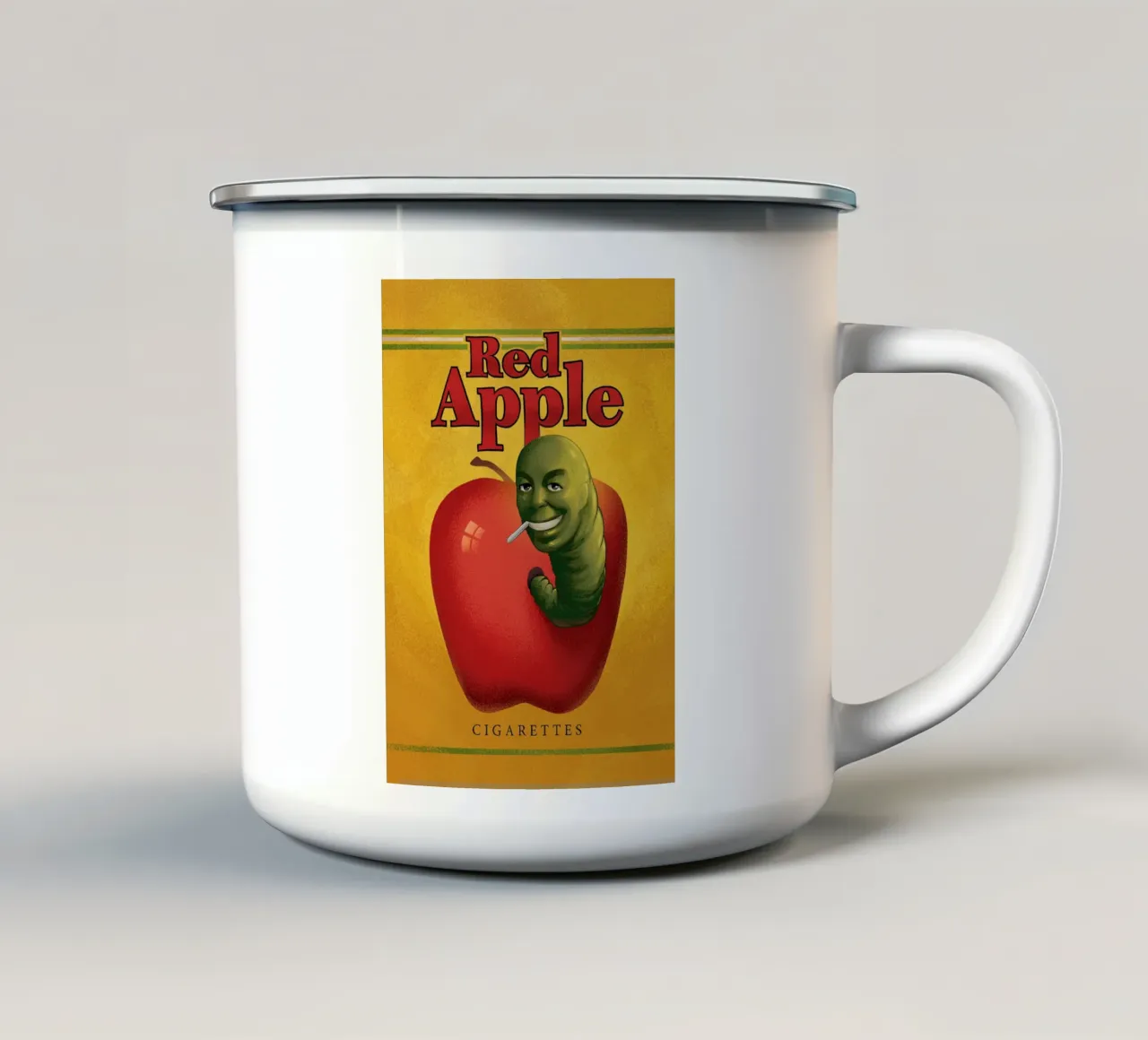 Red Apple Cigarettes tazza in smalto da nabakumov