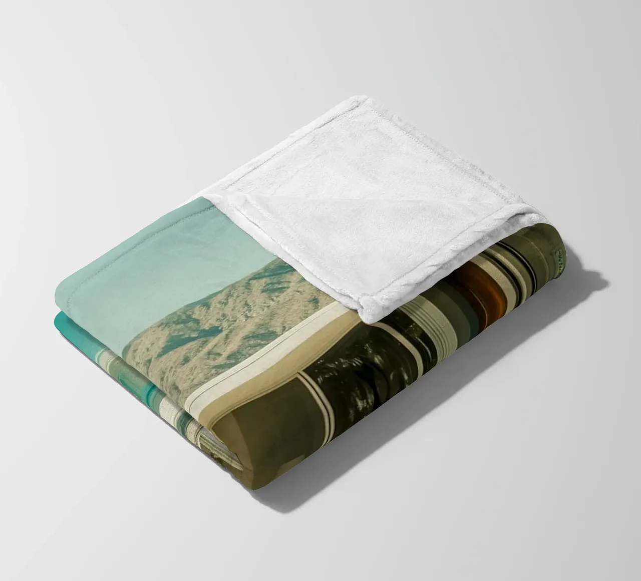 Flamingo by the pool Art fleece blanket by Carinaprint