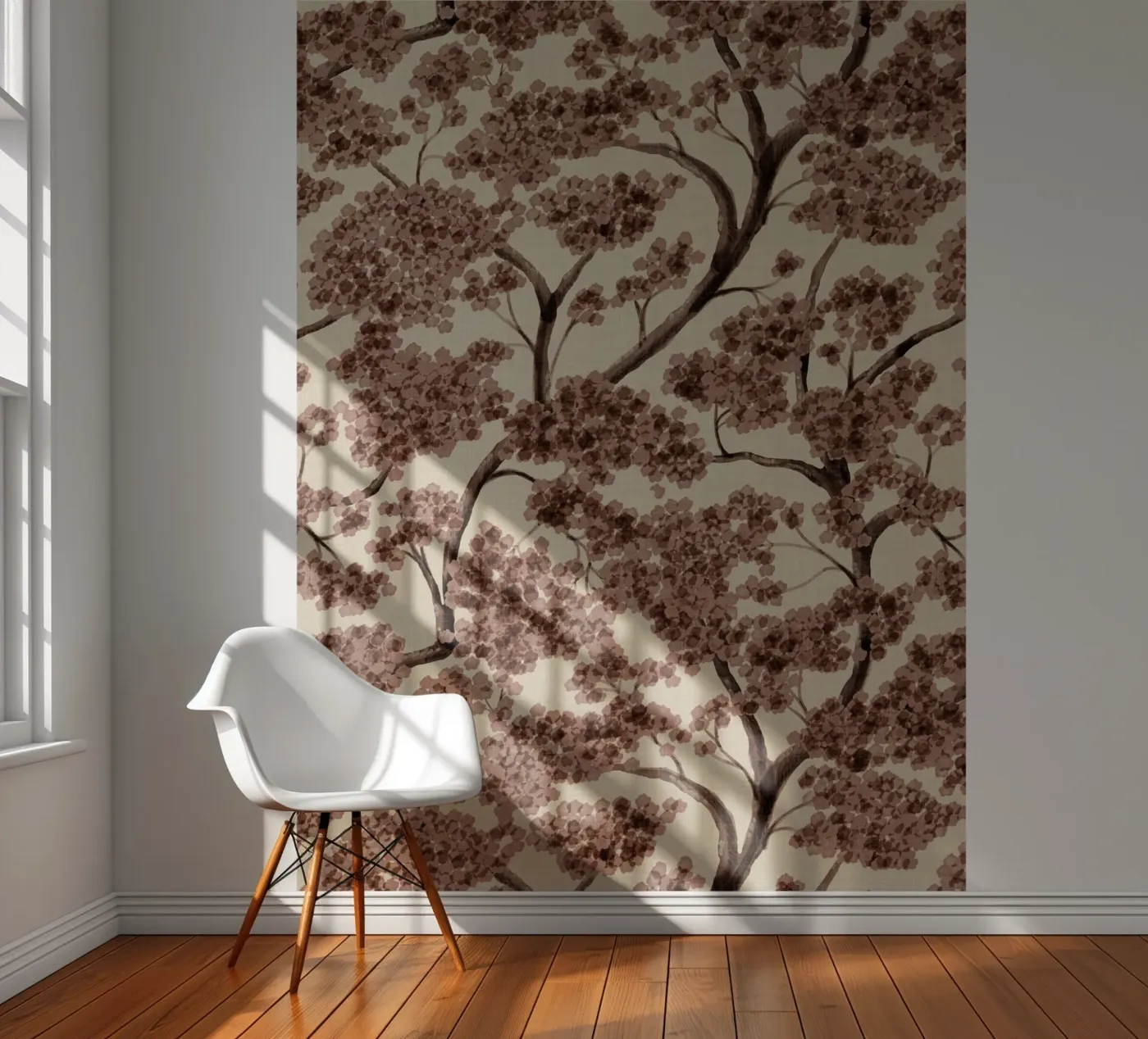Never Ending Trailing Tree - Fall fotobehang van DesigndN Botanical