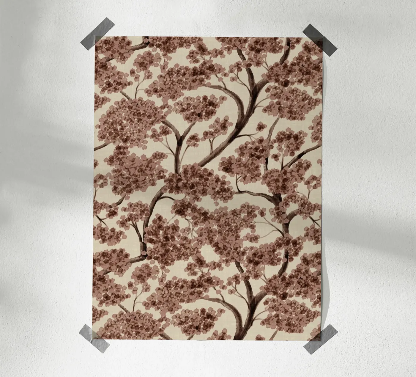 Never Ending Trailing Tree - Fall poster van DesigndN Botanical