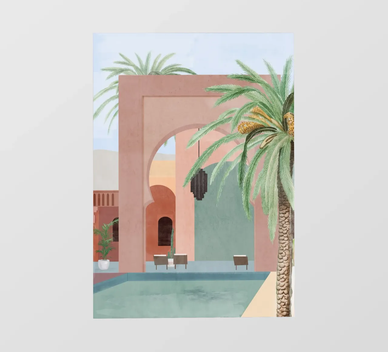 Moroccan Pool fotobehang van ThingDesign