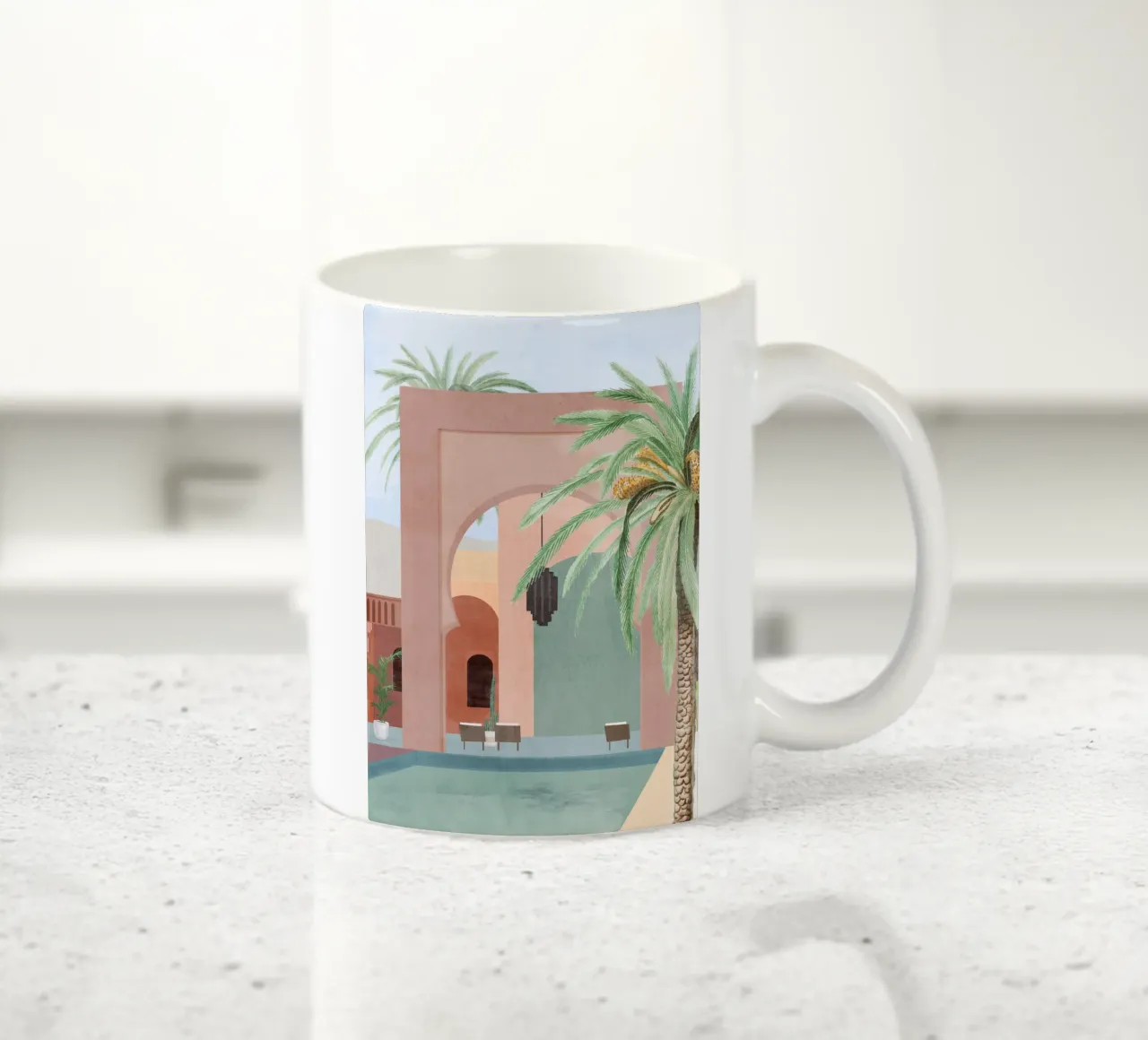 Moroccan Pool ceramic mug by ThingDesign