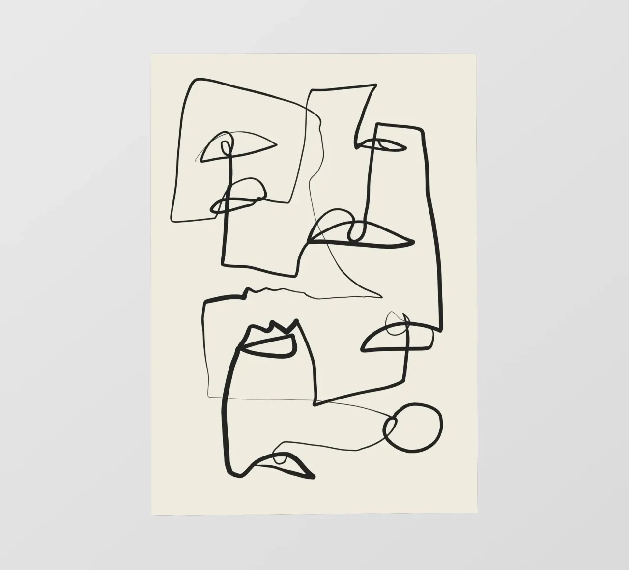 Line art astratta 12 telo in pvc da ThingDesign