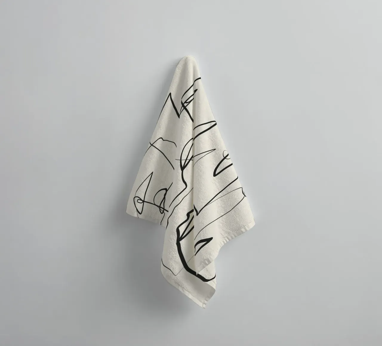 Line art astratta 12 asciugamano da bagno da ThingDesign