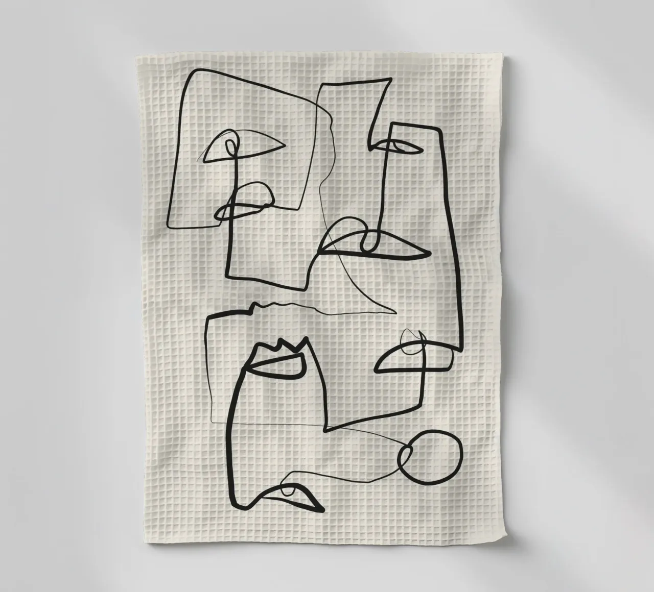 Dessin au trait abstrait 12 torchon de ThingDesign