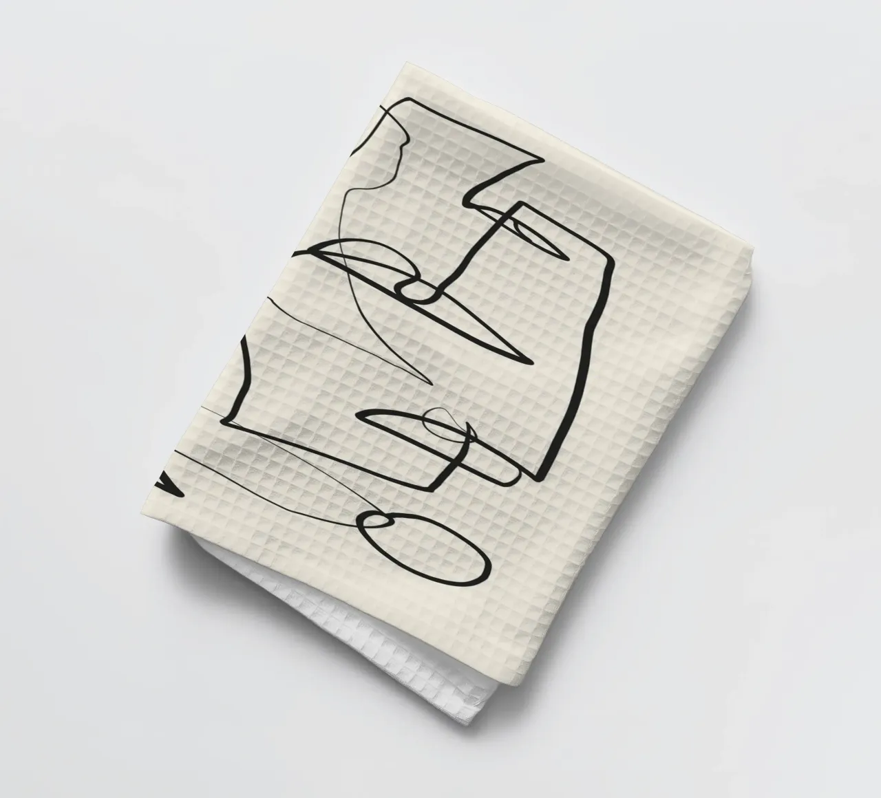 Dessin au trait abstrait 12 torchon de ThingDesign
