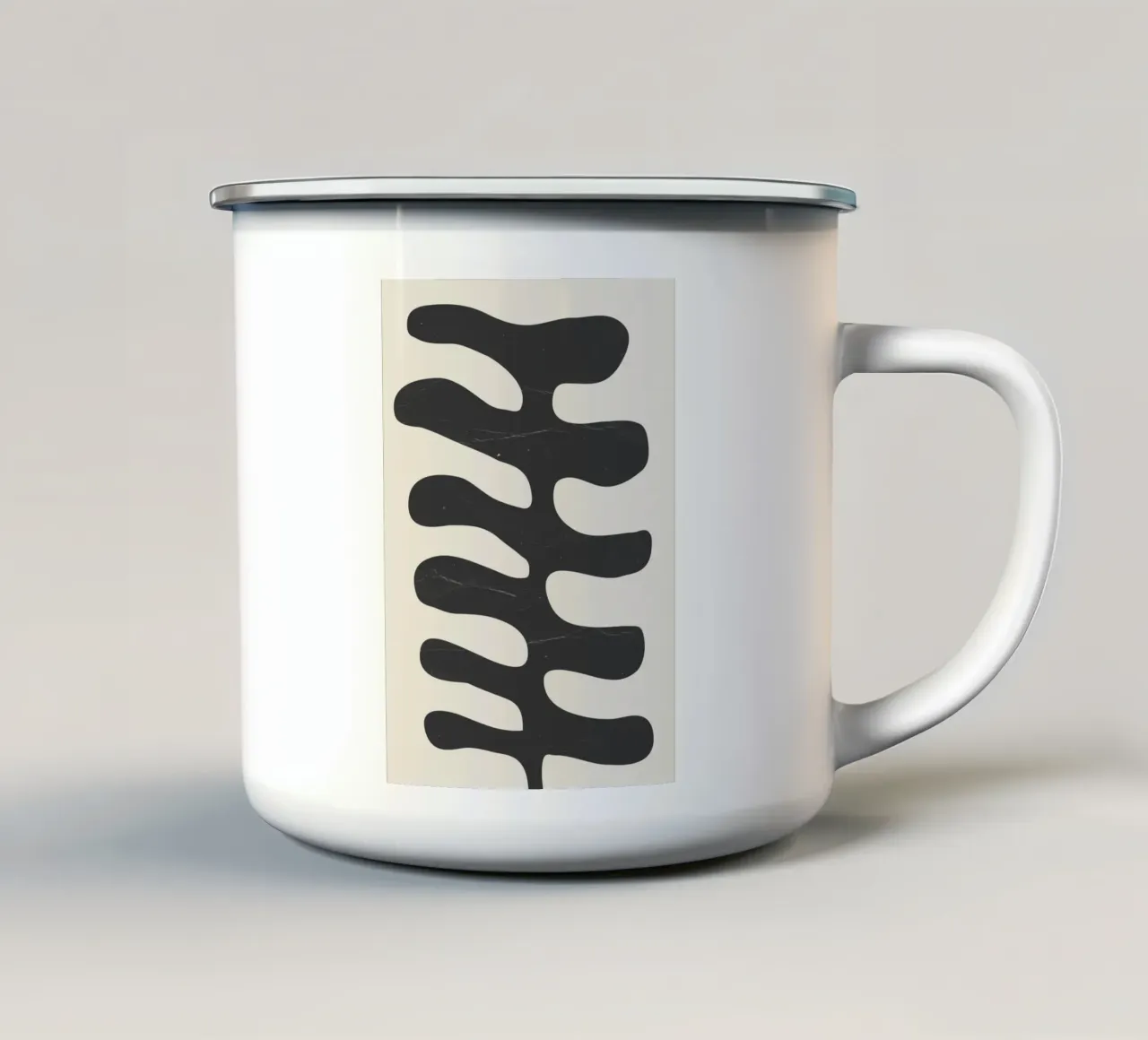 Astratto Impianto 2 tazza in smalto da ThingDesign