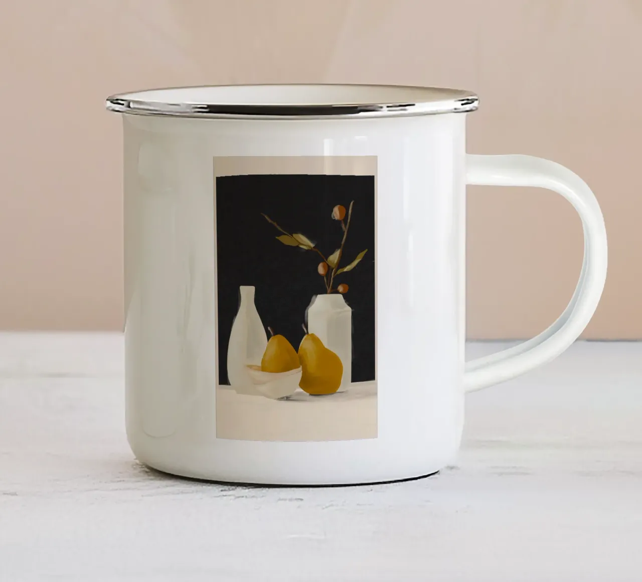Natura morta minimalista 10 tazza in smalto da ThingDesign