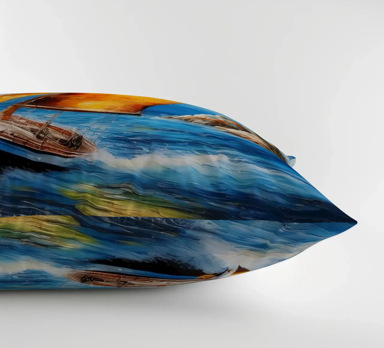 Pittura di una barca a vela cuscino da 🎁 ARTVI-SHOP