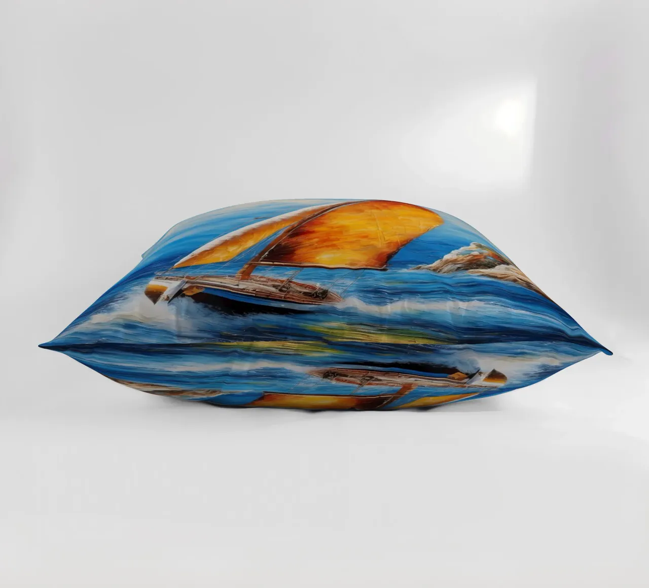 Pittura di una barca a vela cuscino da 🎁 ARTVI-SHOP