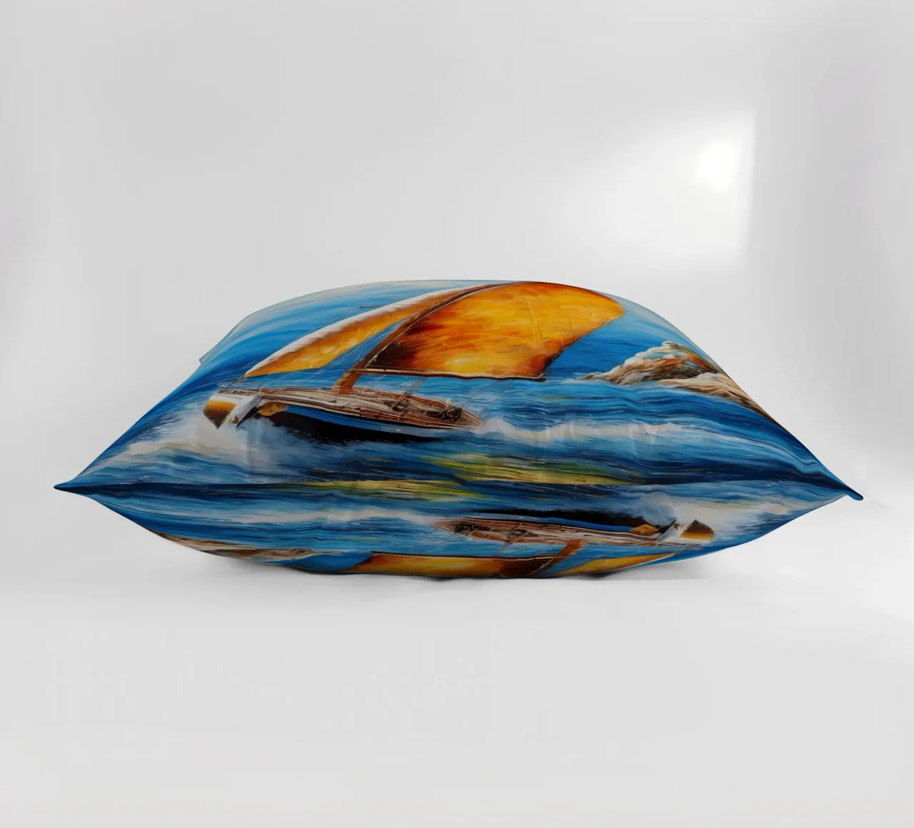 Pittura di una barca a vela cuscino da 🎁 ARTVI-SHOP