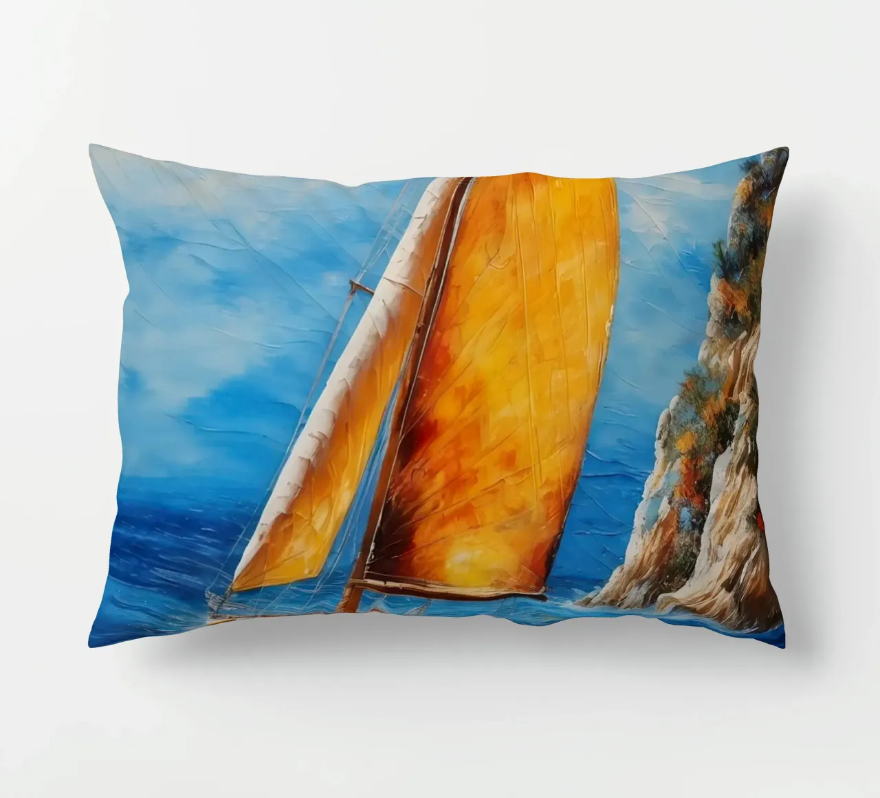 Pittura di una barca a vela cuscino da 🎁 ARTVI-SHOP