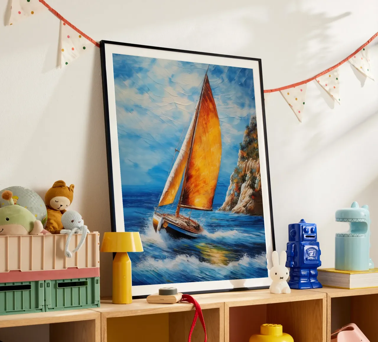 Peinture d'un voilier poster de 🎁 ARTVI-SHOP