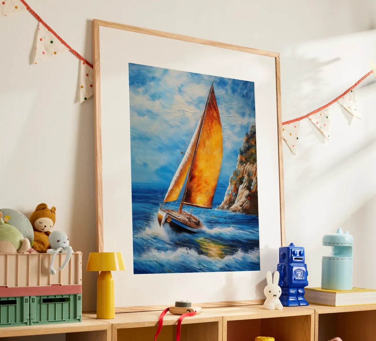 Peinture d'un voilier poster de 🎁 ARTVI-SHOP