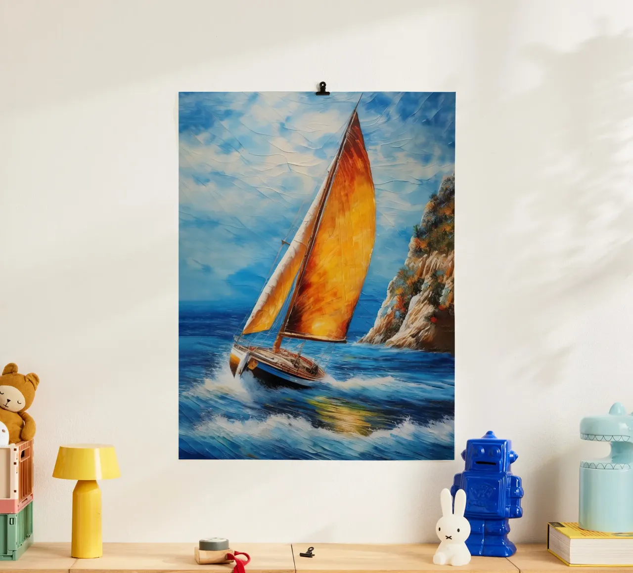 Peinture d'un voilier poster de 🎁 ARTVI-SHOP