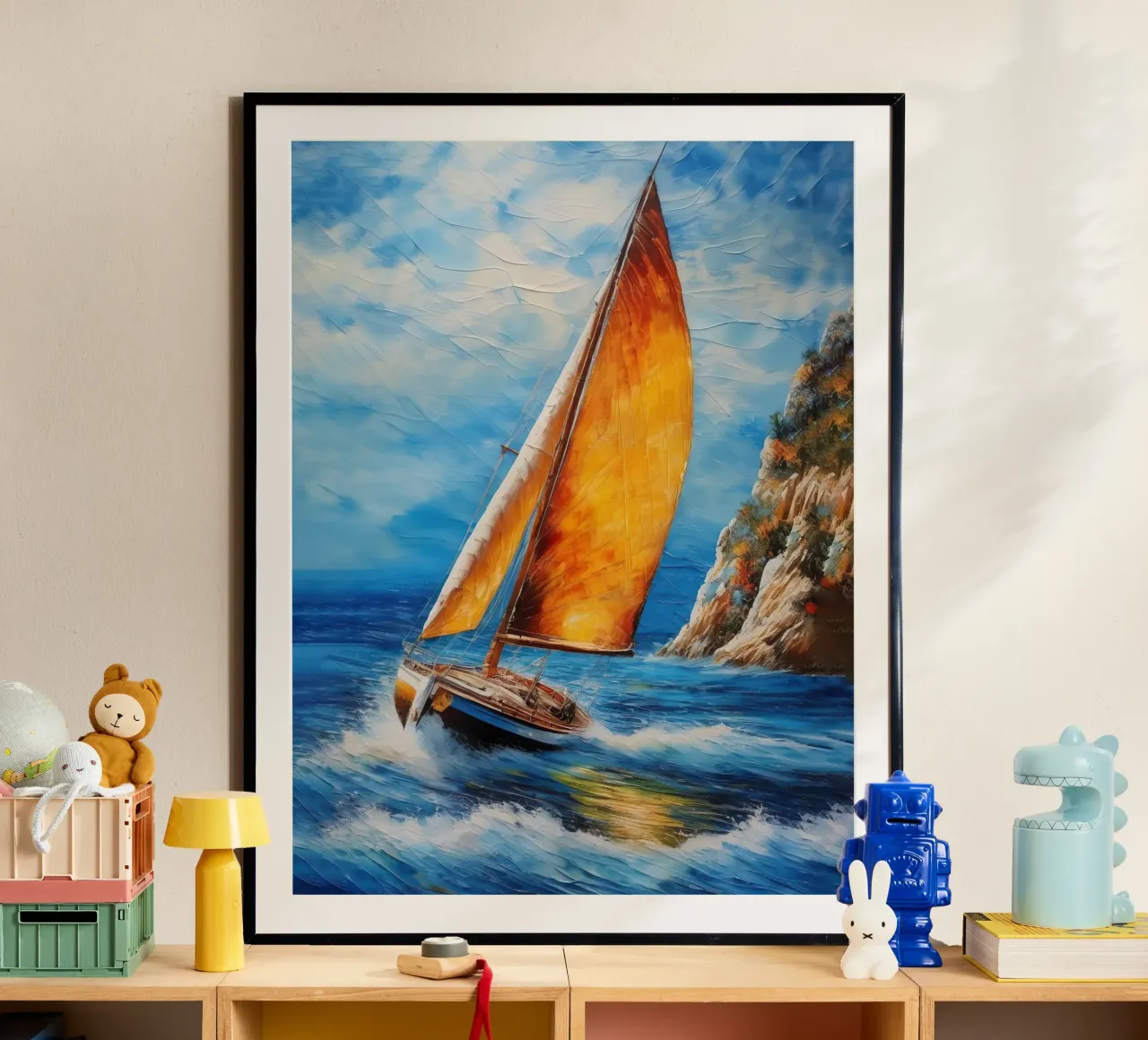 Peinture d'un voilier poster de 🎁 ARTVI-SHOP