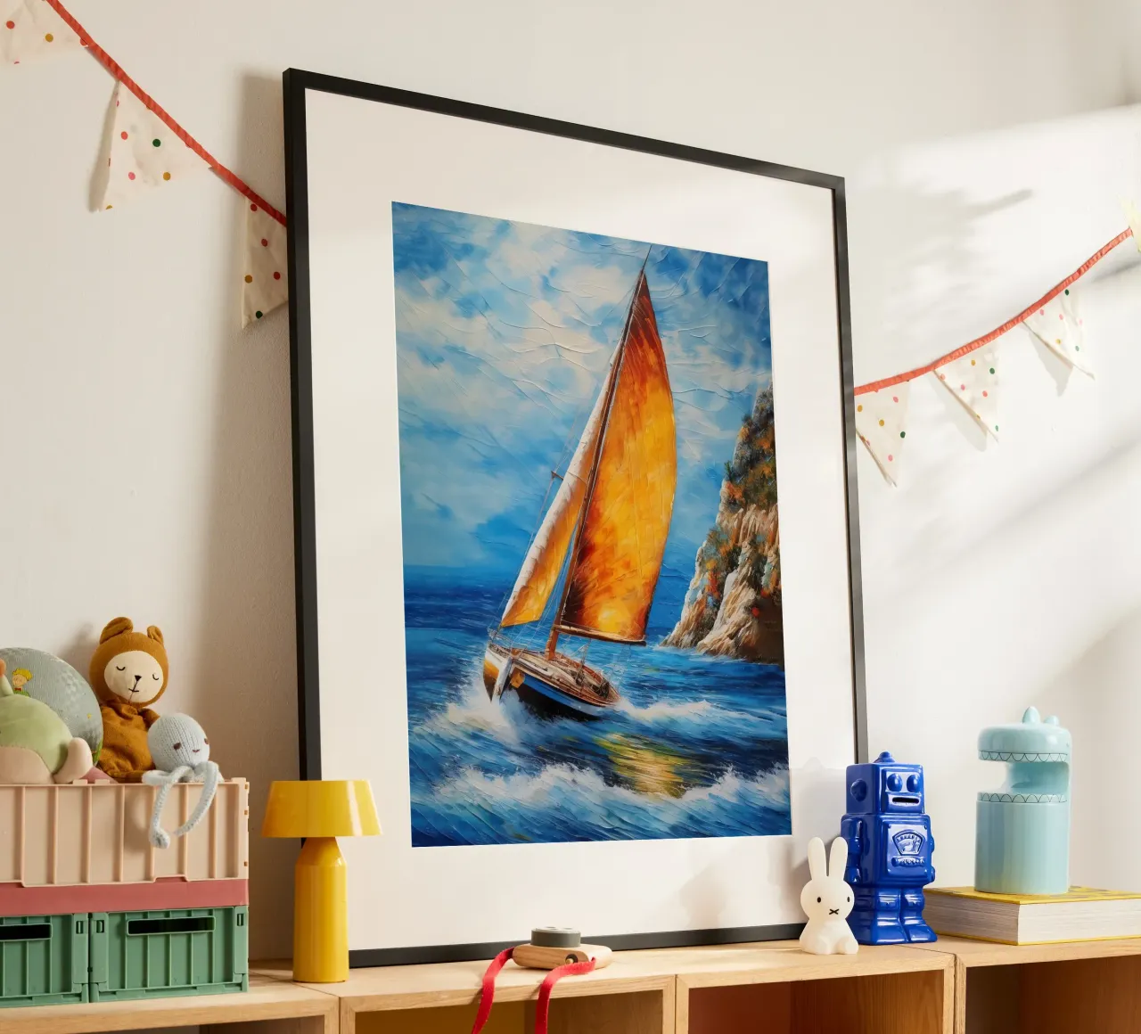 Peinture d'un voilier poster de 🎁 ARTVI-SHOP