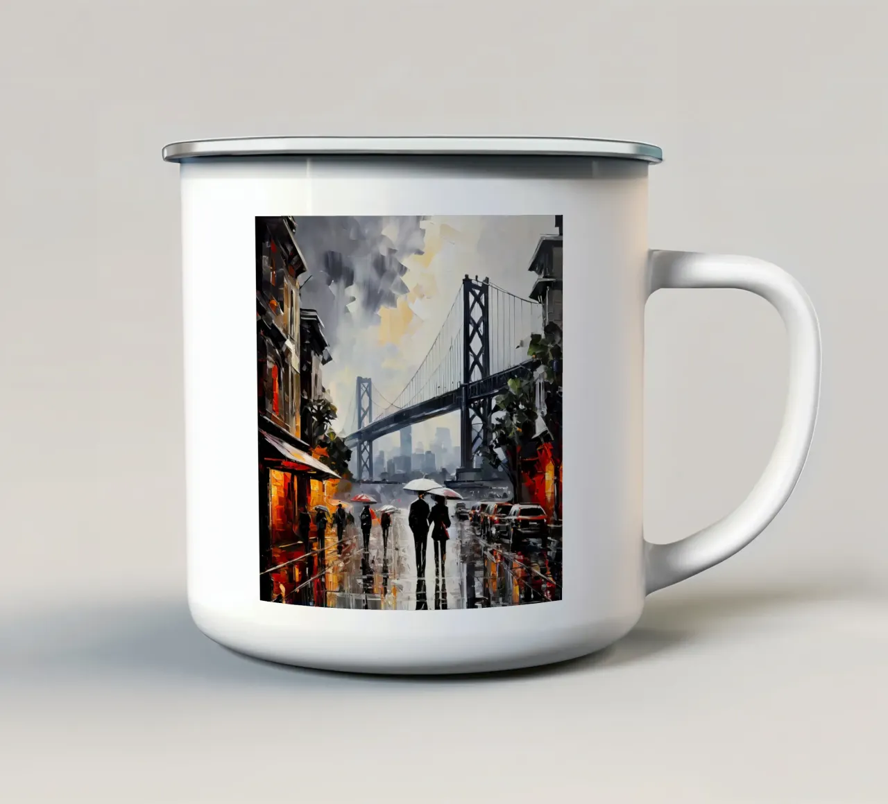 Ponte di San Francisco tazza in smalto da 🎁 ARTVI-SHOP