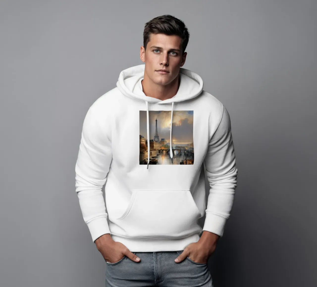 la torre eiffel a parigi felpa con cappuccio da 🎁 NOBELART