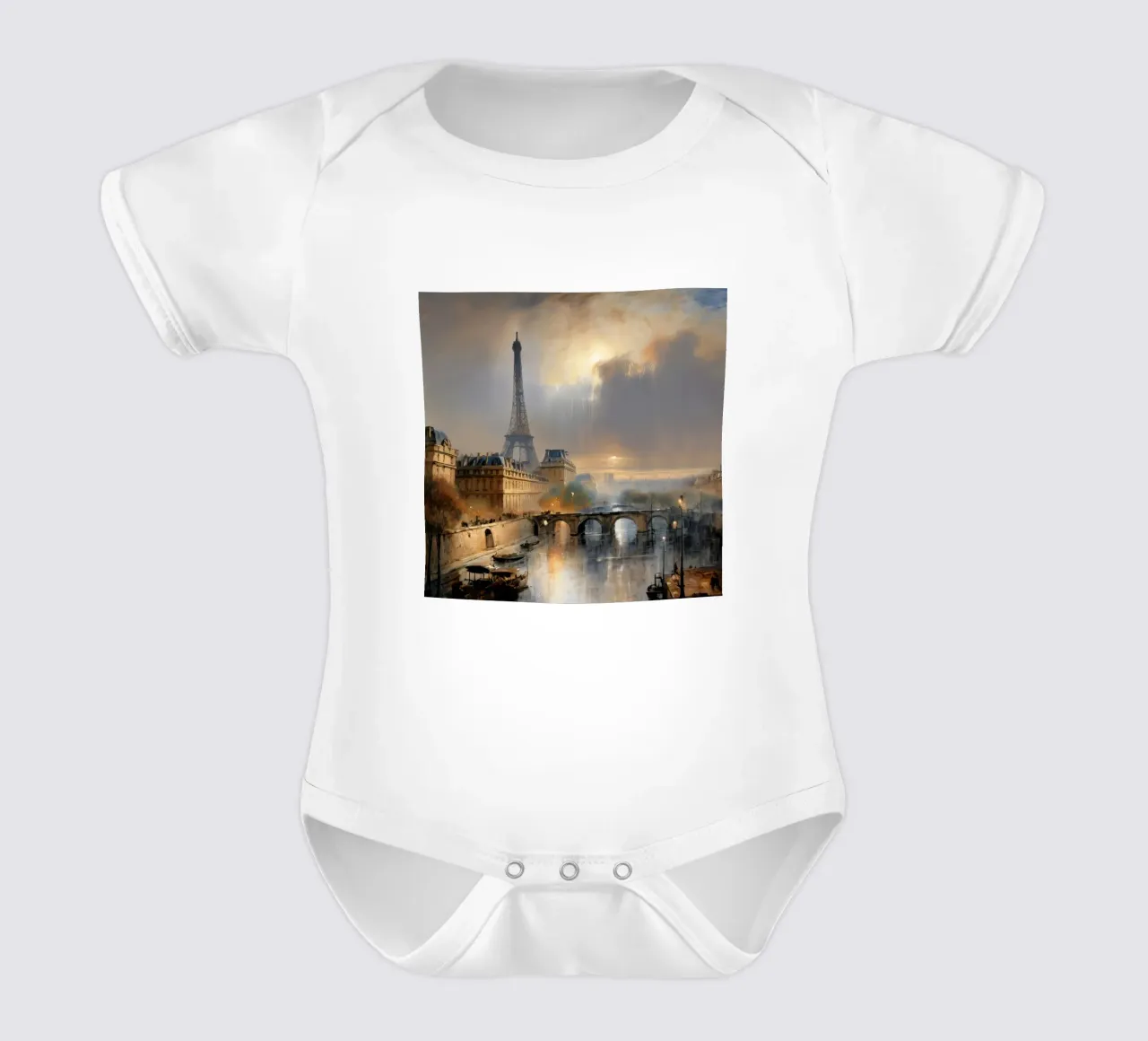 la torre eiffel a parigi body neonato maniche corte da ARTVI-SHOP