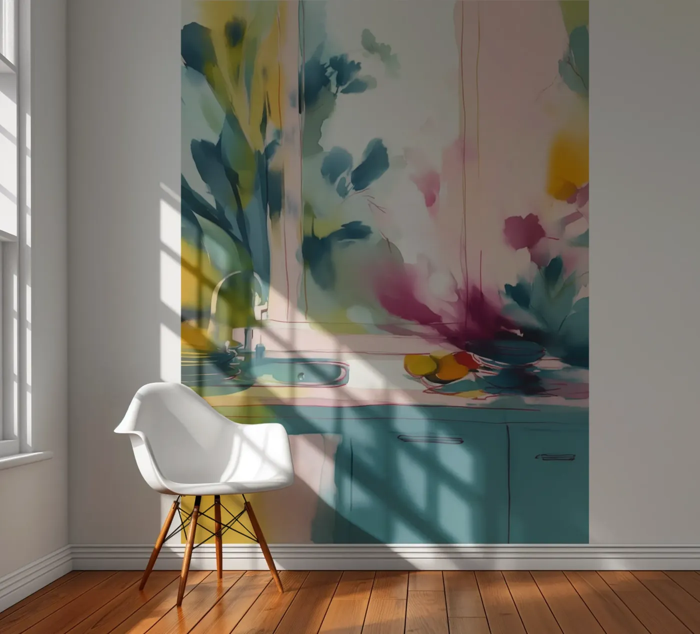 Abstract Kitchen Interior fotobehang van Hazia