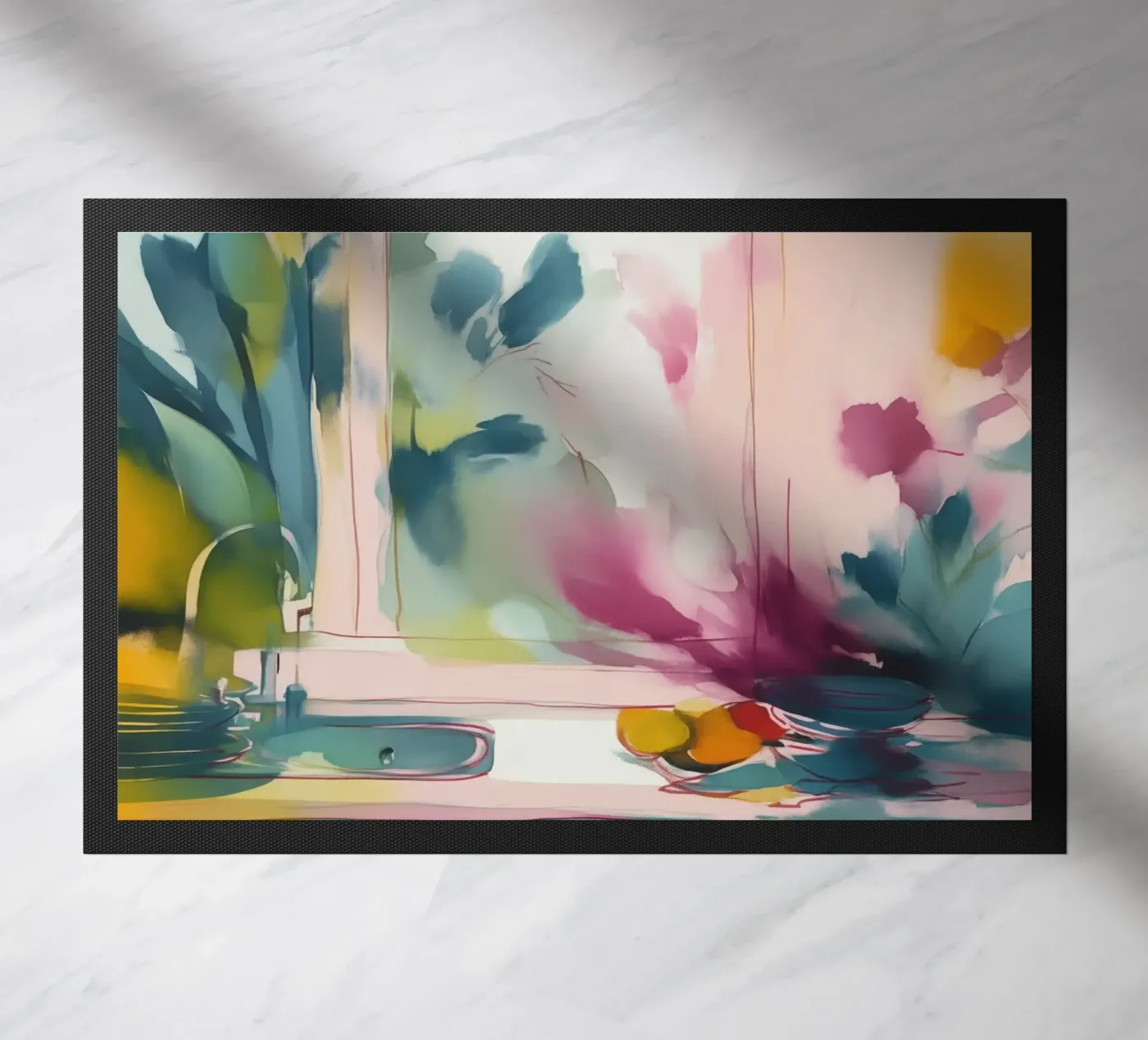 Abstract Kitchen Interior deurmat van Hazia