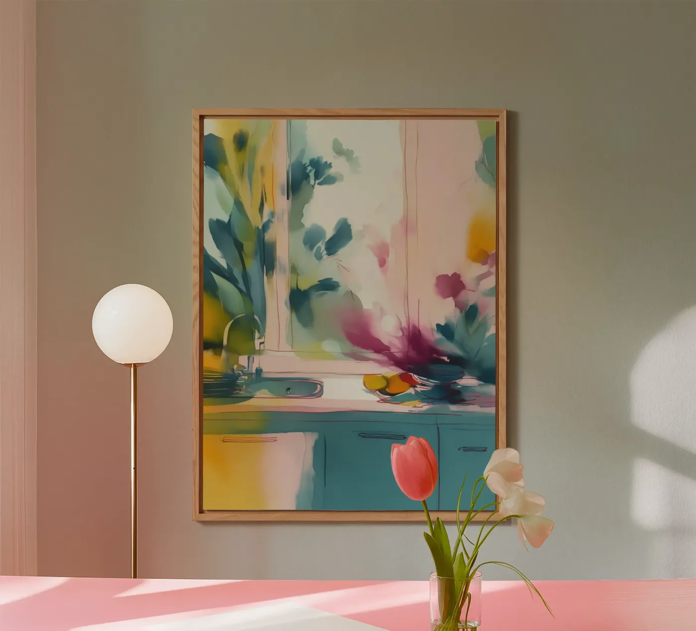 Abstract Kitchen Interior pannello forex da Hazia