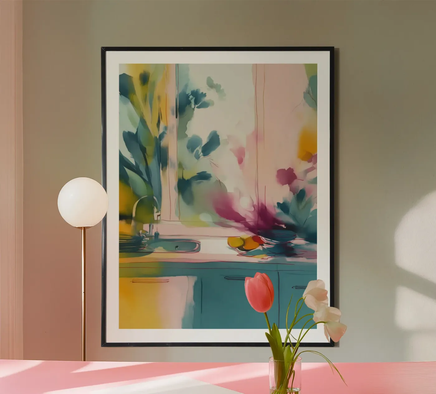 Abstract Kitchen Interior poster da Hazia