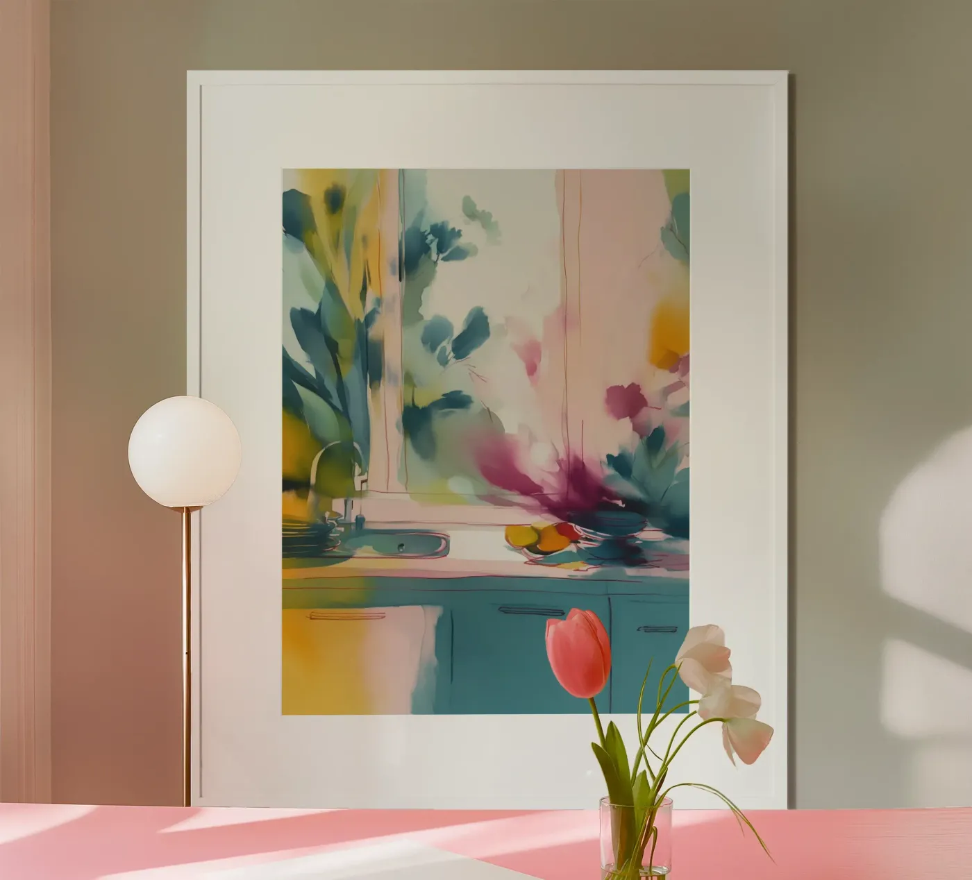 Abstract Kitchen Interior poster da Hazia