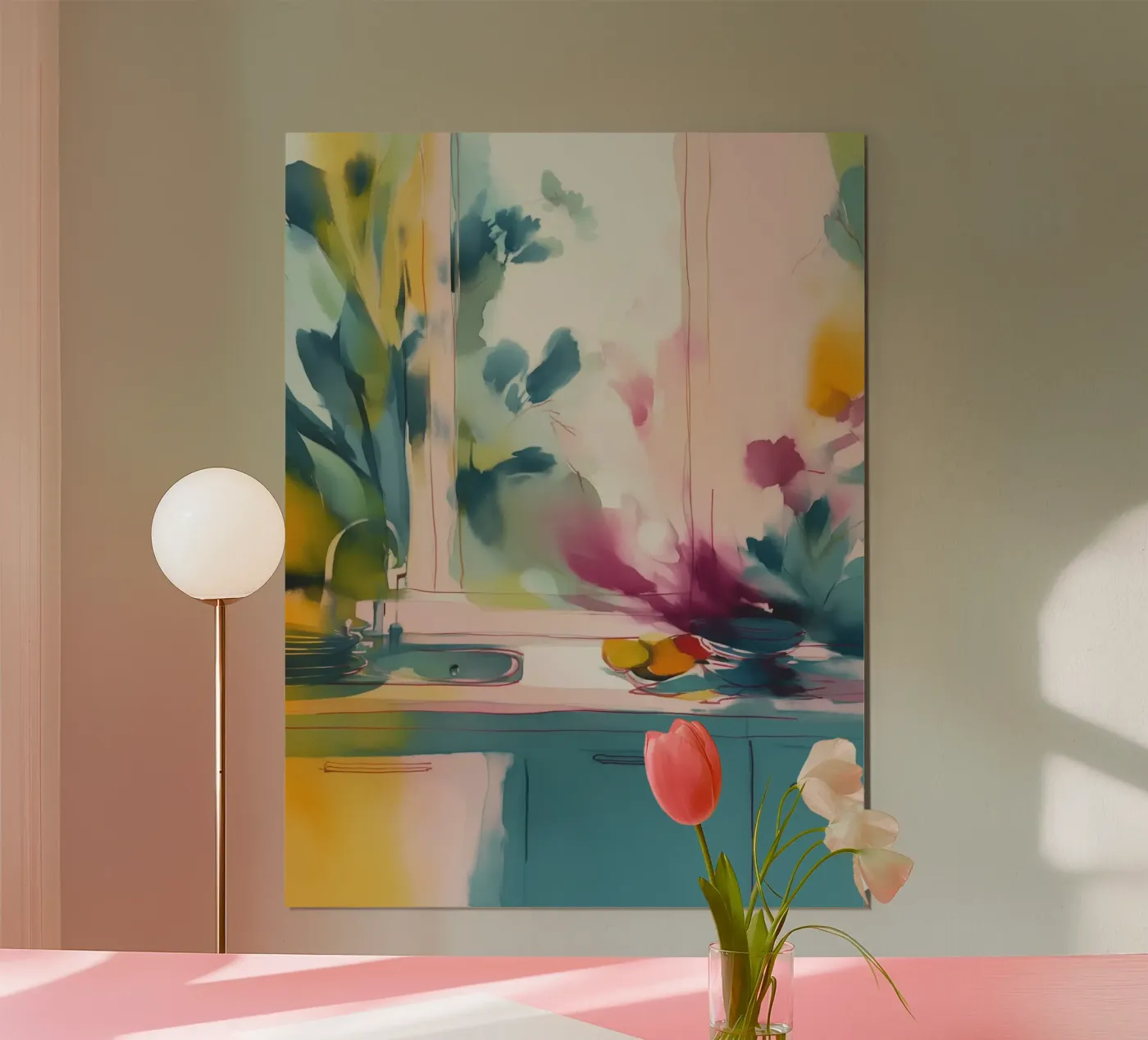 Abstract Kitchen Interior poster da Hazia