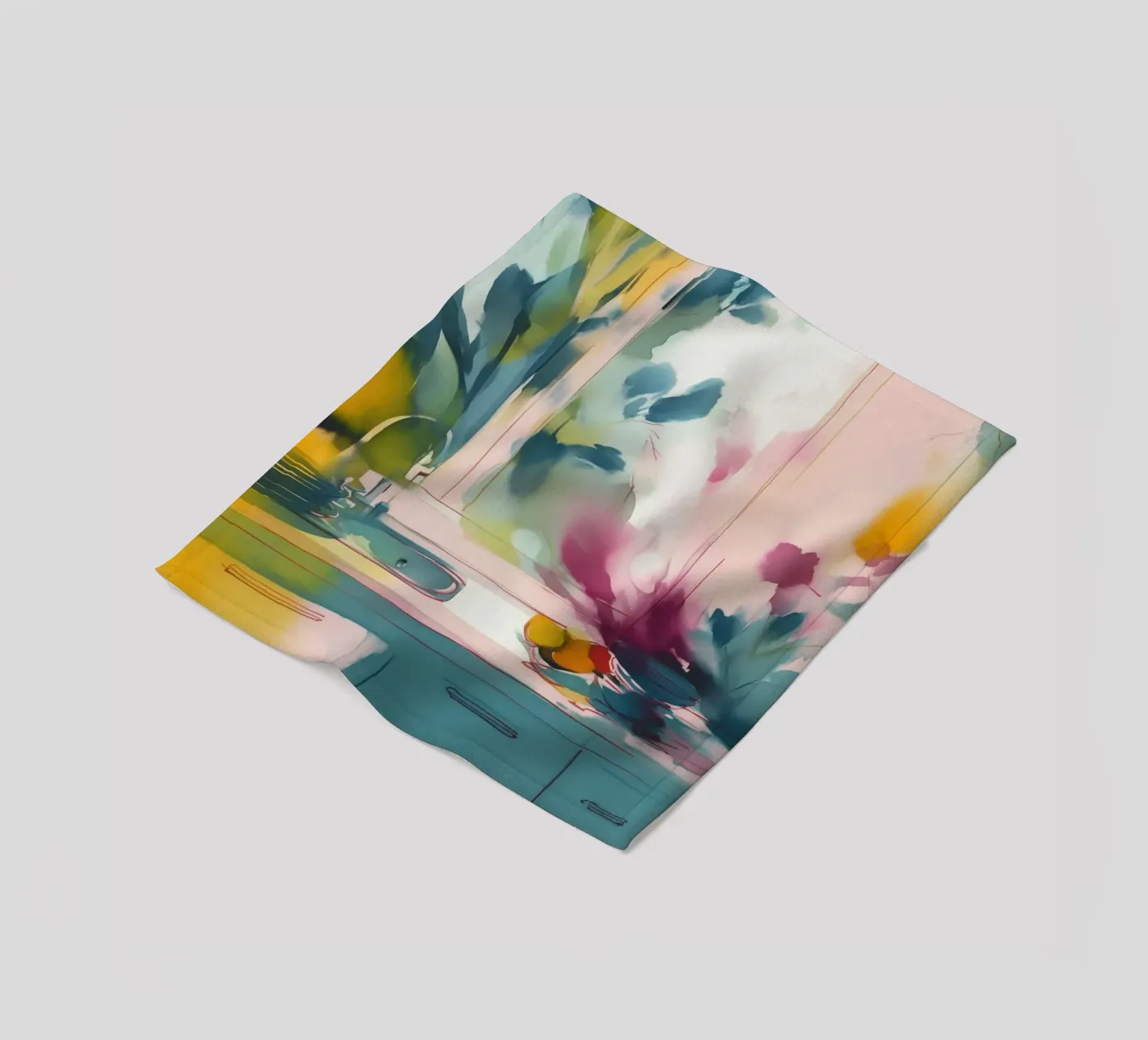 Abstract Kitchen Interior Fleecedecke von Hazia