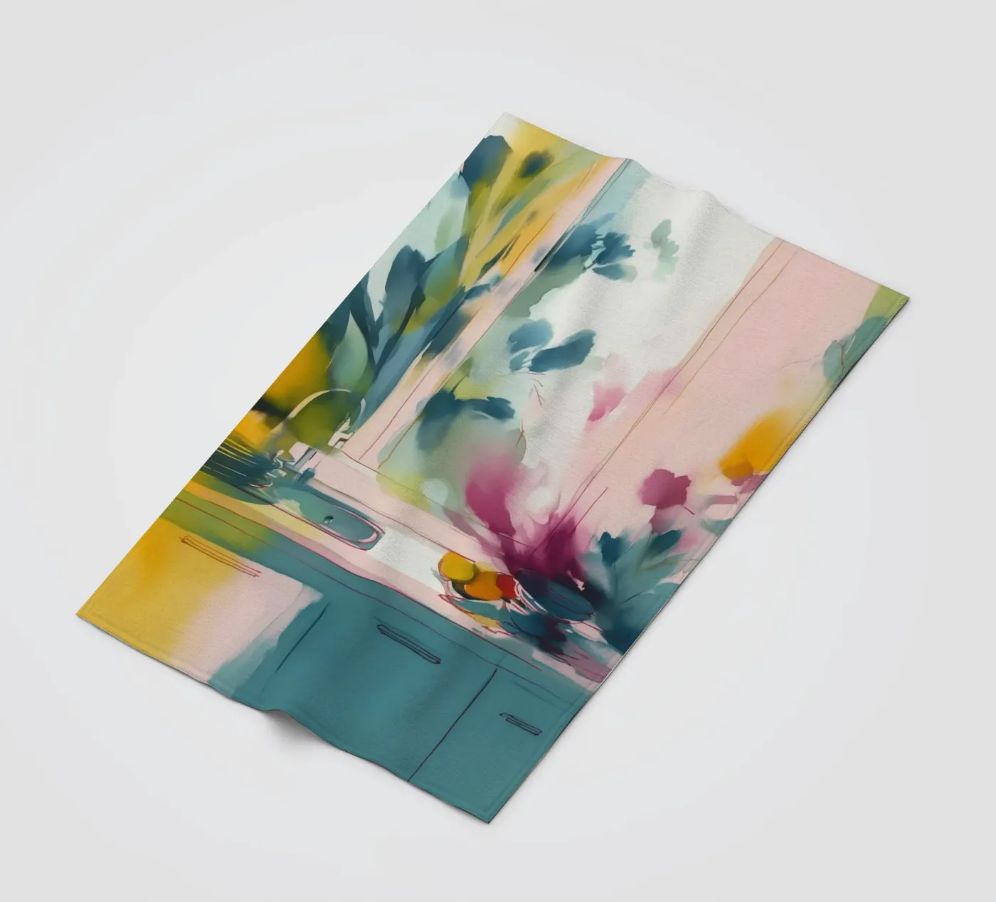 Abstract Kitchen Interior Fleecedecke von Hazia