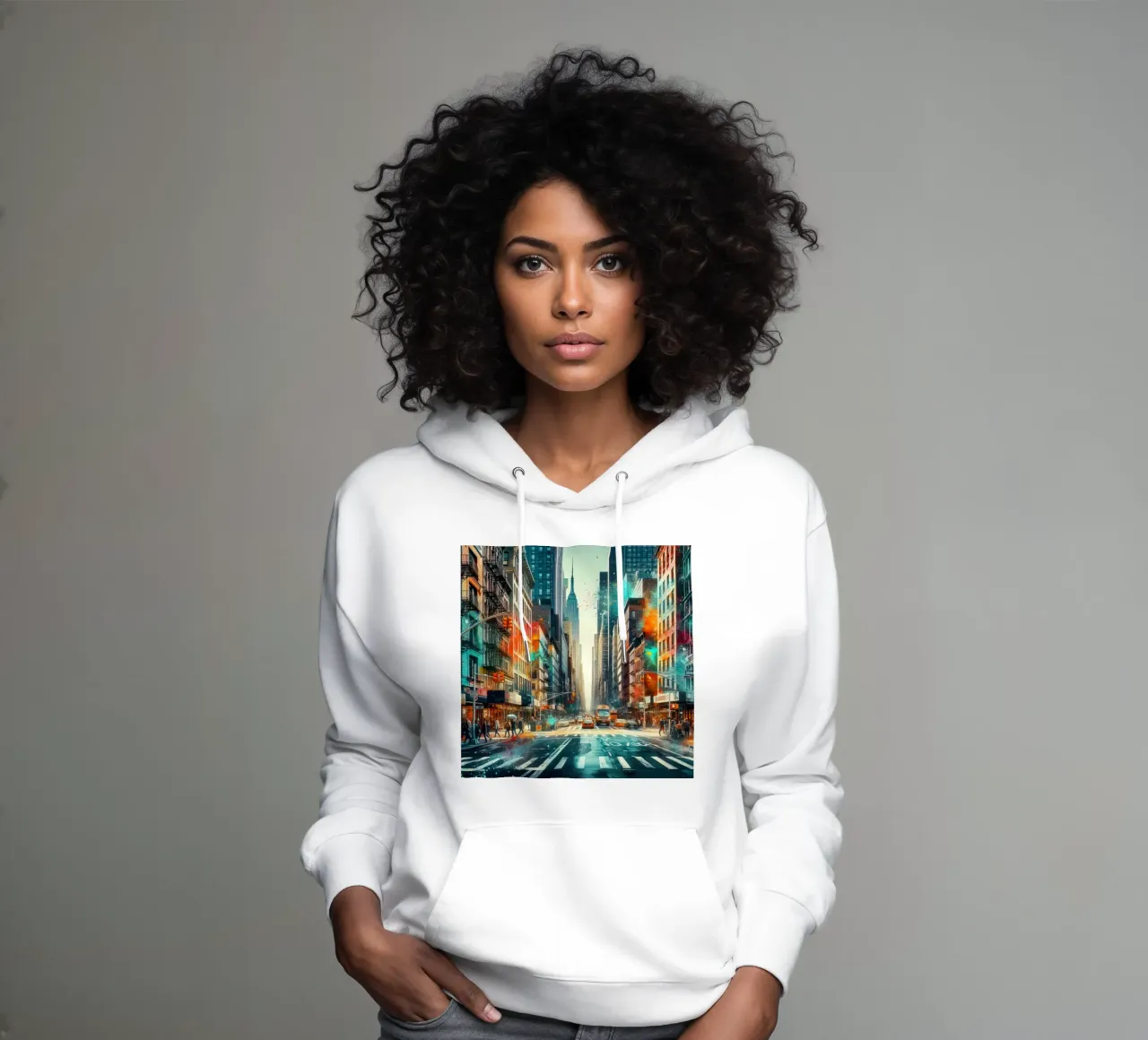 Una strada di New York felpa con cappuccio da ARTVI-SHOP