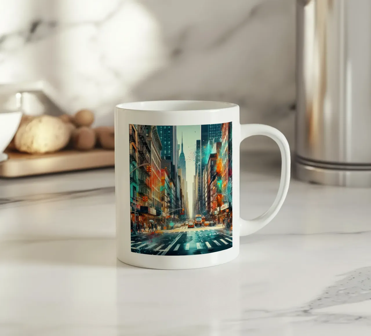 Una strada di New York tazza in ceramica da ARTVI-SHOP