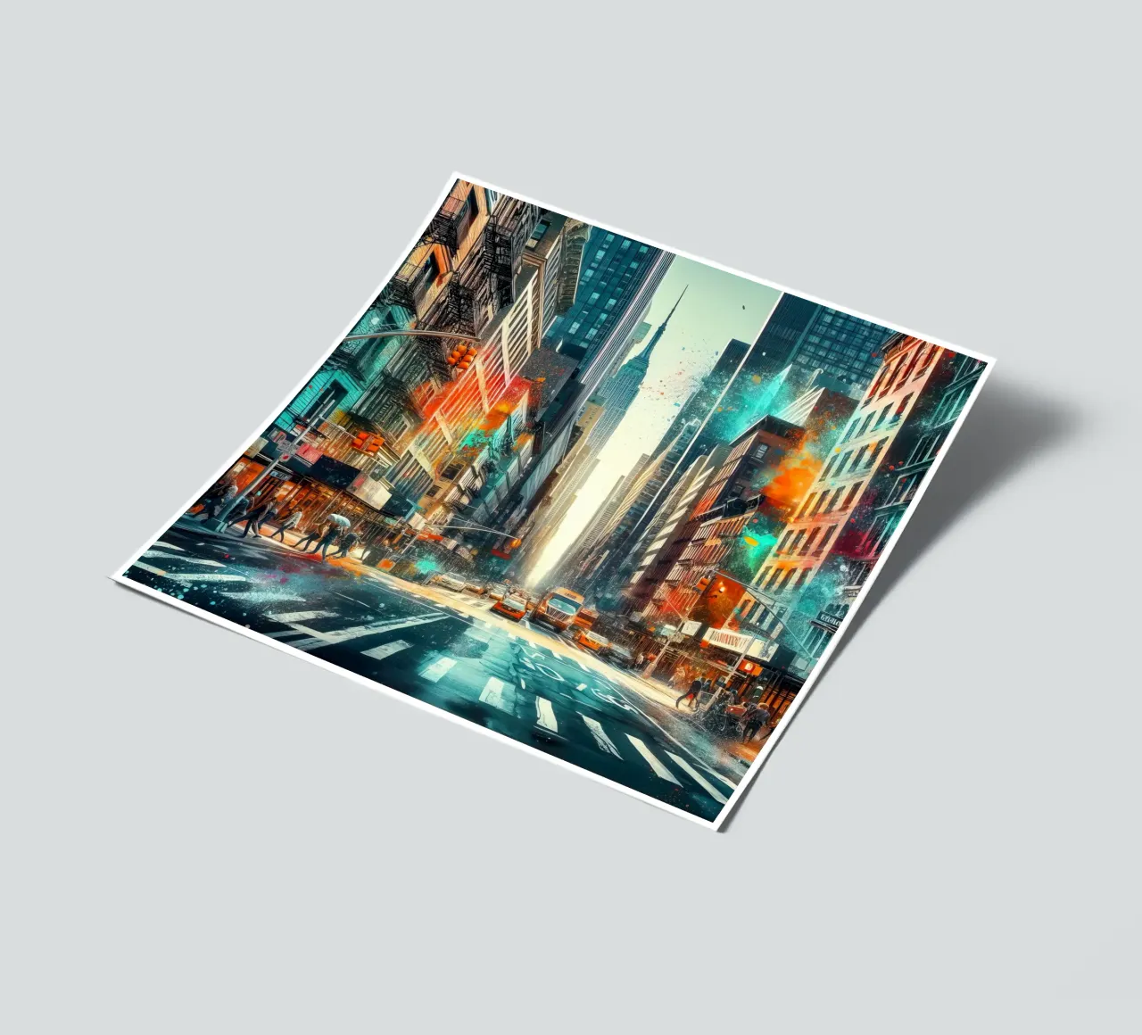 Eine Straße in New York Stickerbogen von 🎁 ARTVI-SHOP