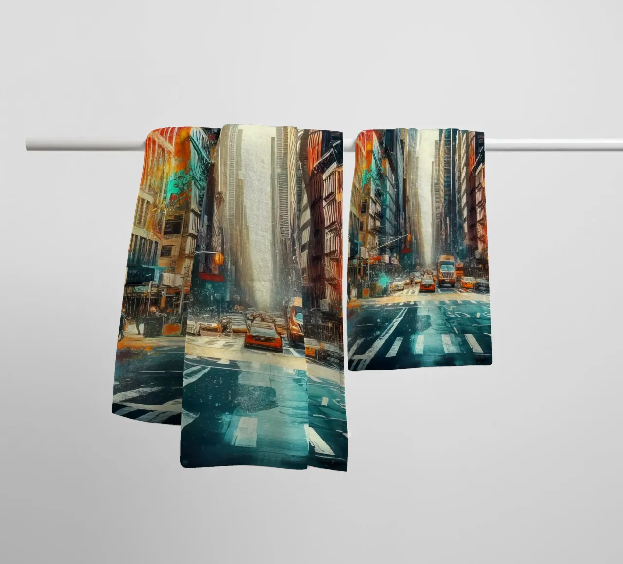Una strada di New York asciugamano da bagno da 🎁 ARTVI-SHOP