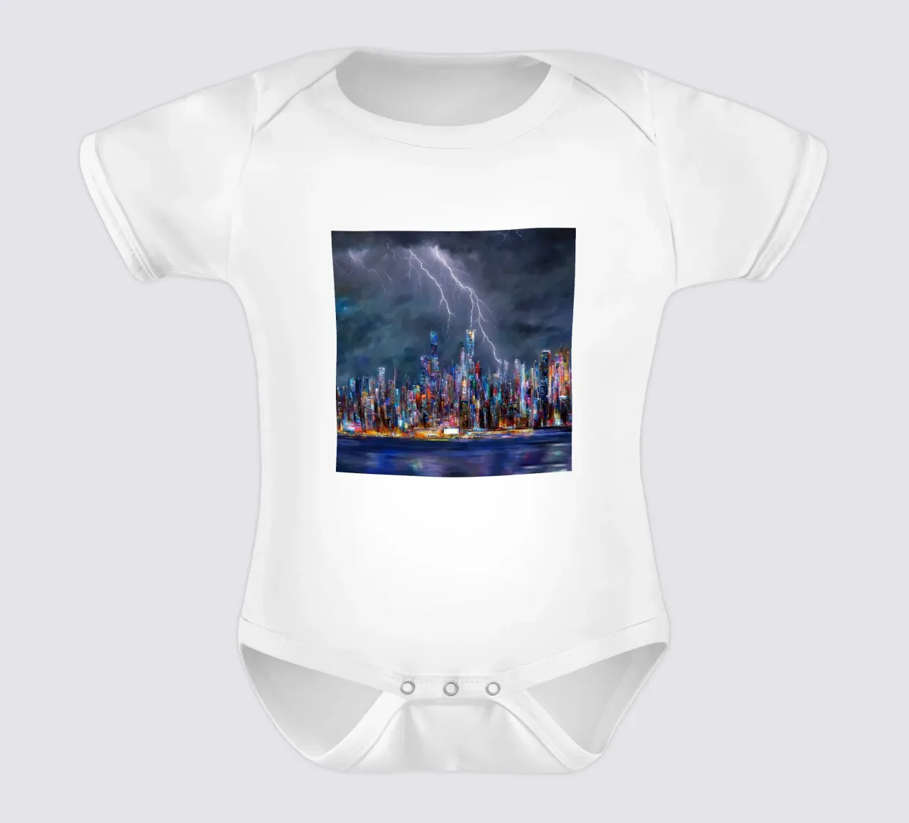 skyline di new york body neonato maniche corte da 🎁 ARTVI-SHOP