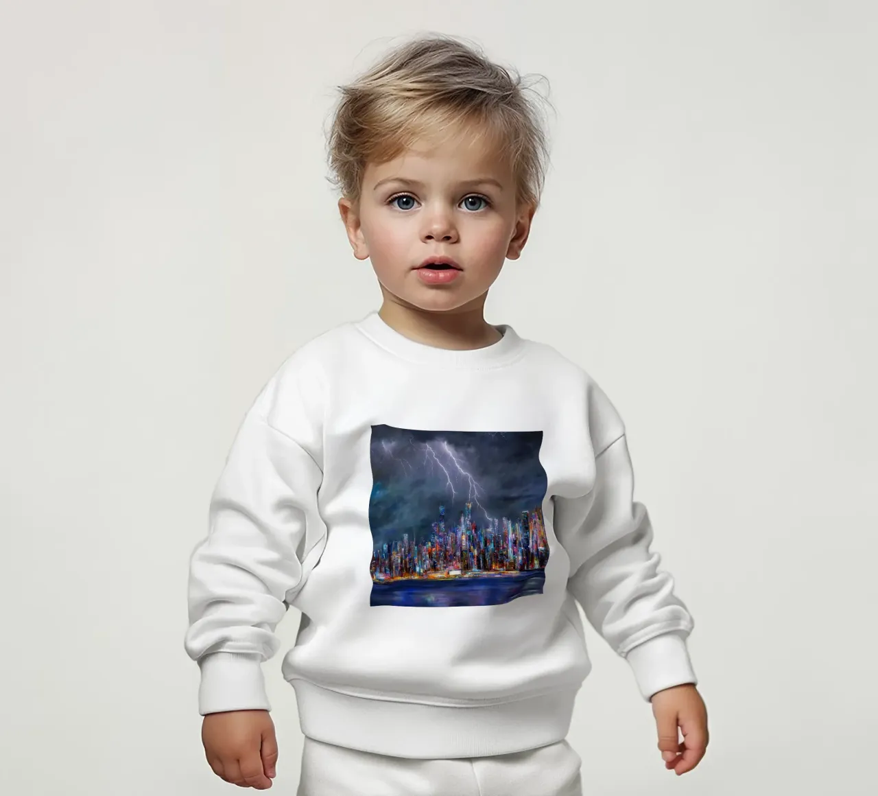 skyline di new york felpa neonato da ARTVI-SHOP