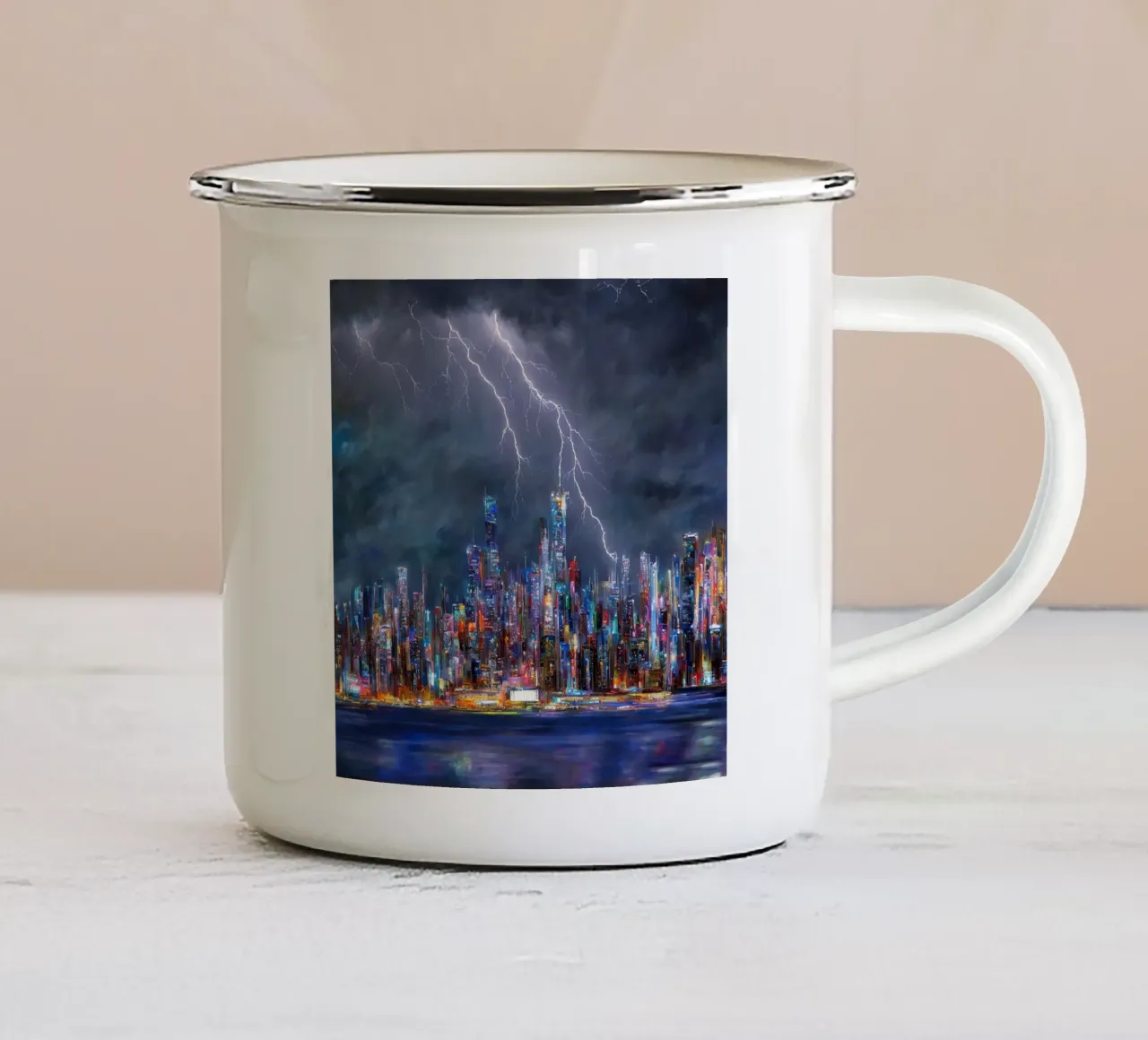 skyline di new york tazza in smalto da ARTVI-SHOP