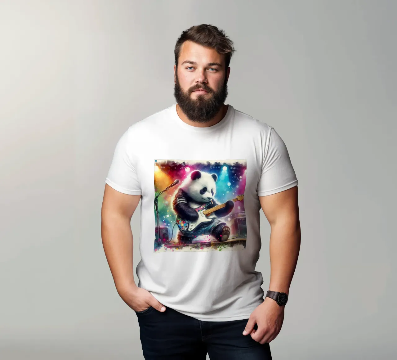 Panda bear in concert t-shirt by 🎁 ARTVI-SHOP