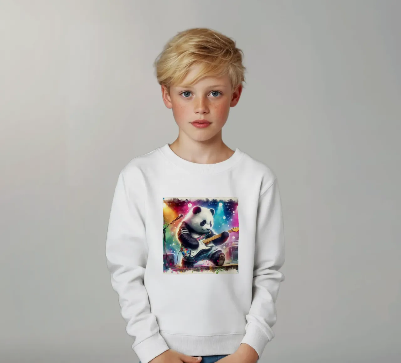 Panda bear in concert kids sweatshirt by 🎁 ARTVI-SHOP
