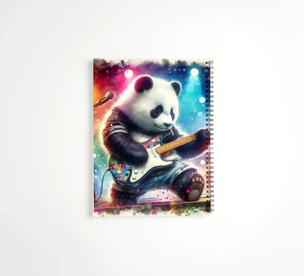 Panda bear in concert spiral notebook by 🎁 ARTVI-SHOP