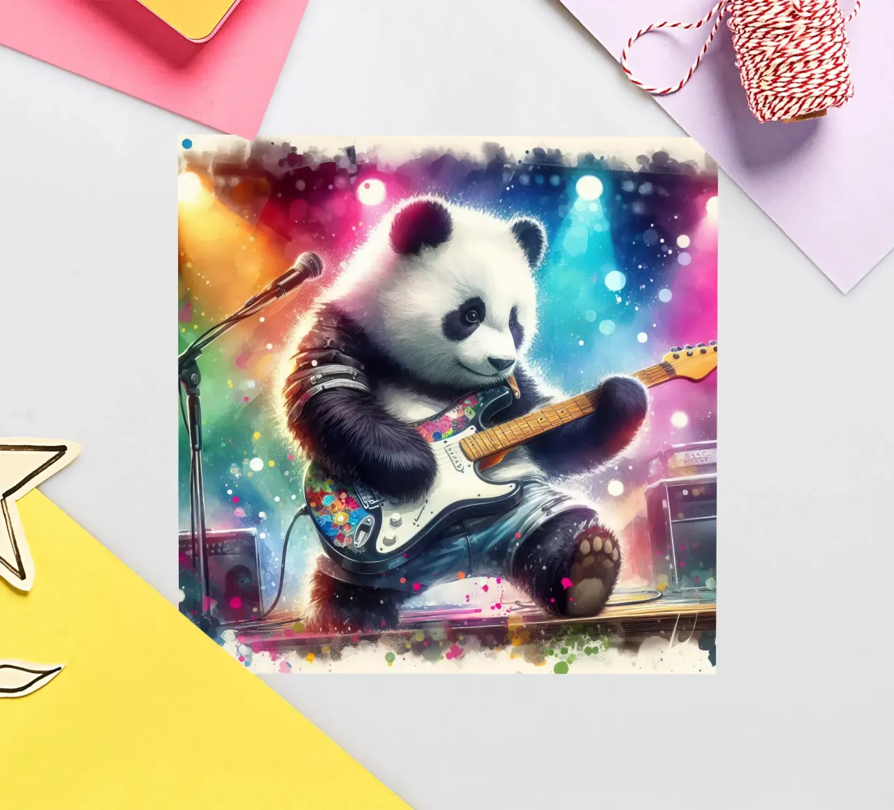 Pandabär im Konzert Sticker von 🎁 ARTVI-SHOP