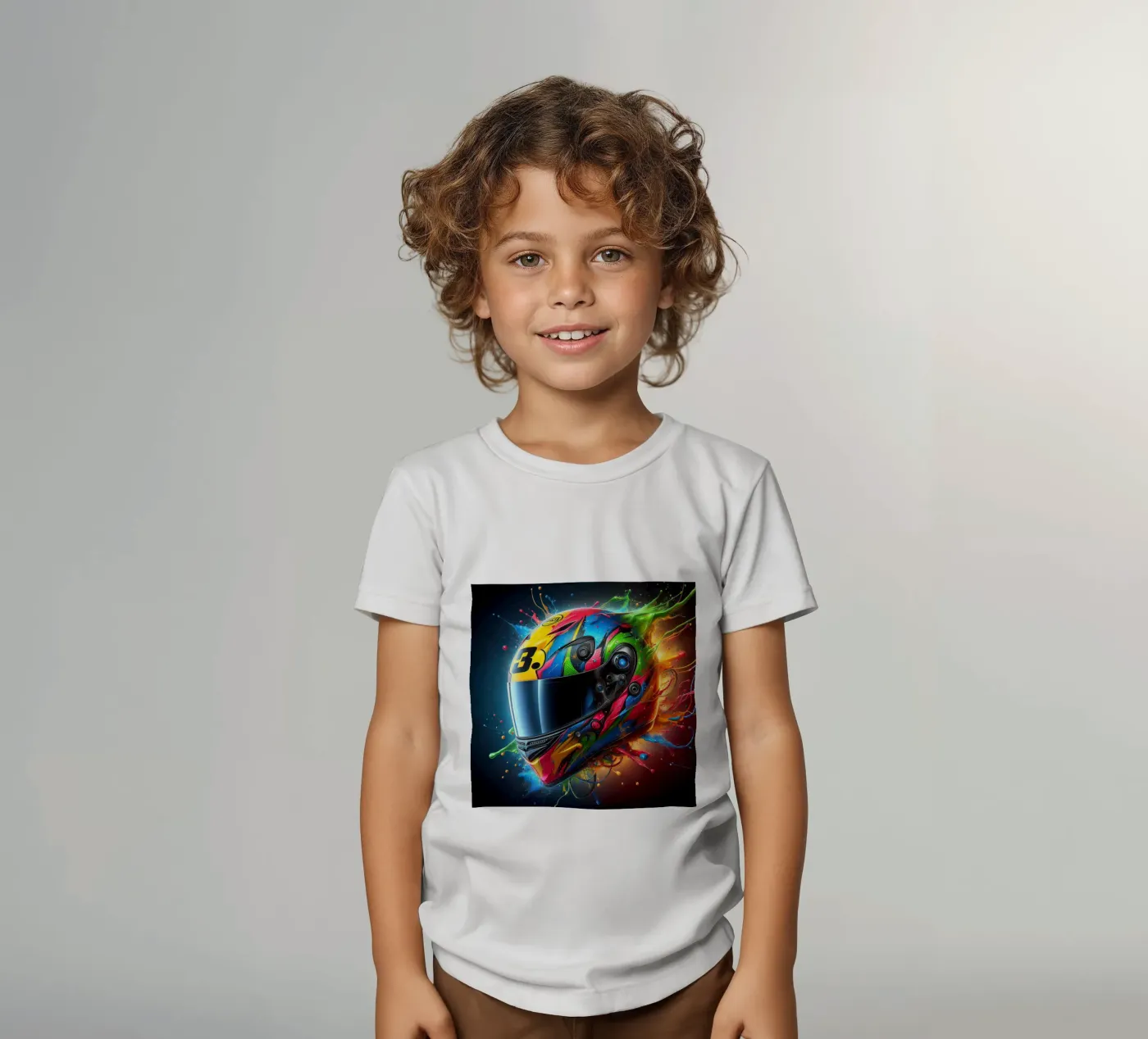 Helm kinder t-shirt van 🎁 NOBELART