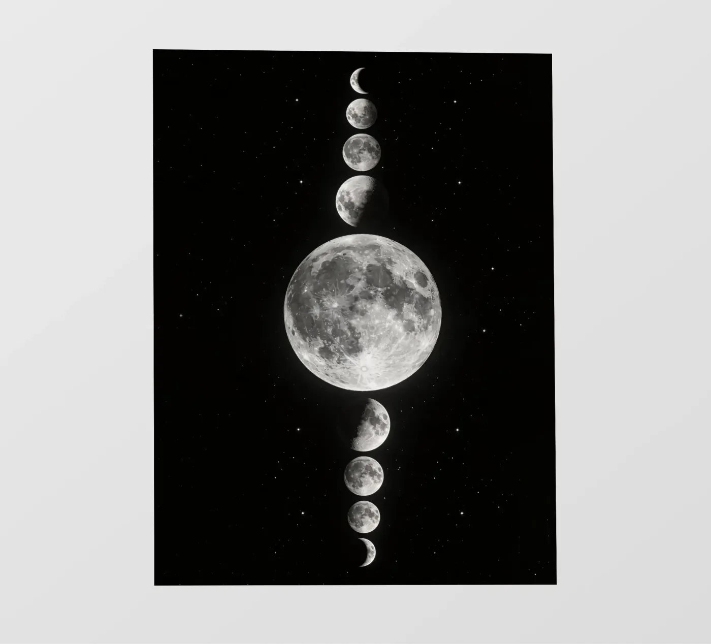 Verticale maanfasecyclus fotobehang van 🎁 NOBELART
