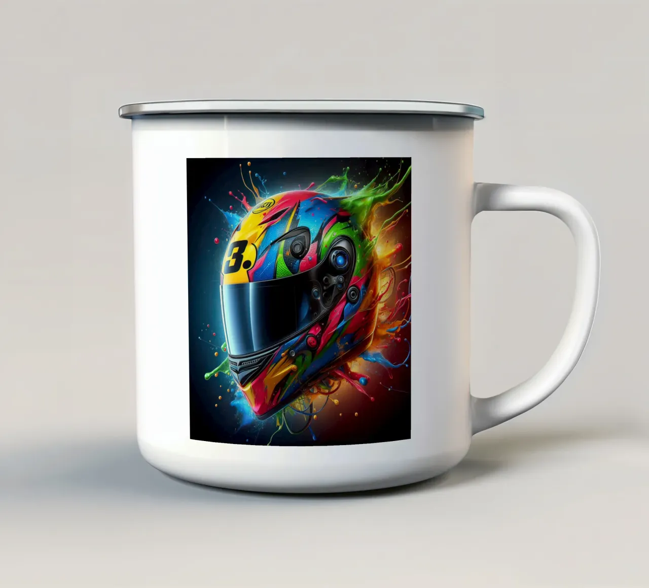 Casco tazza in smalto da ARTVI-SHOP