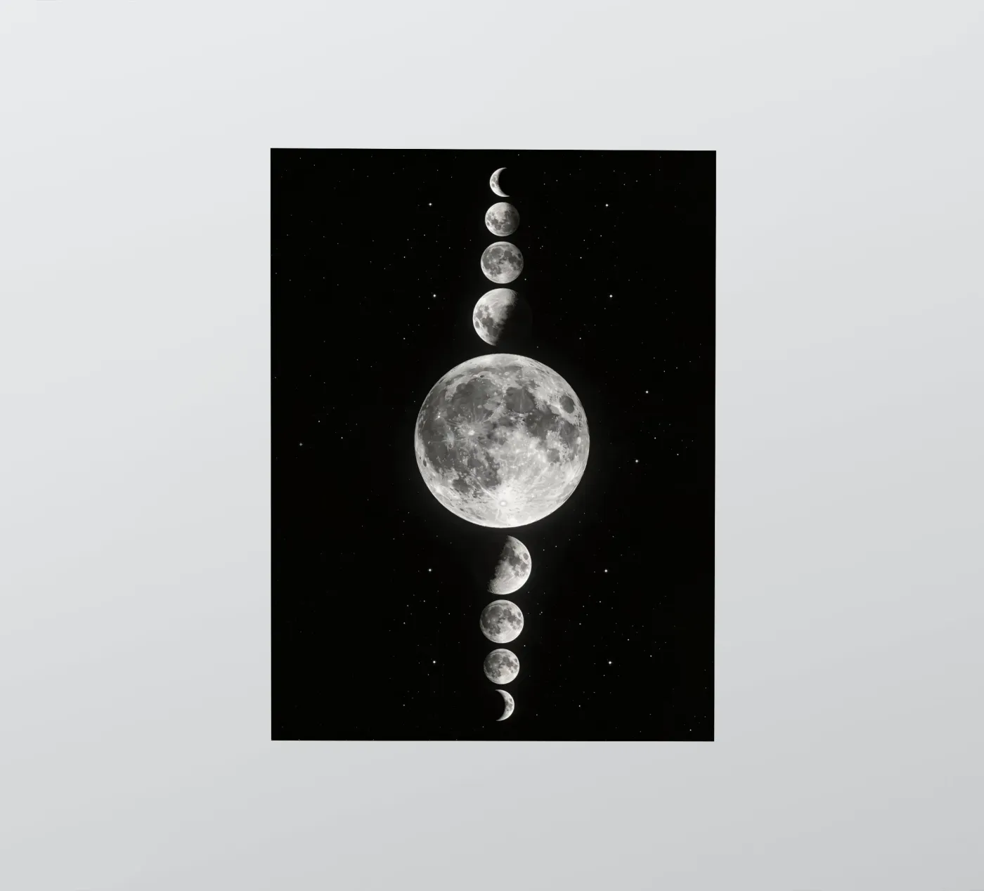 Verticale maanfasecyclus sticker van 🎁 NOBELART
