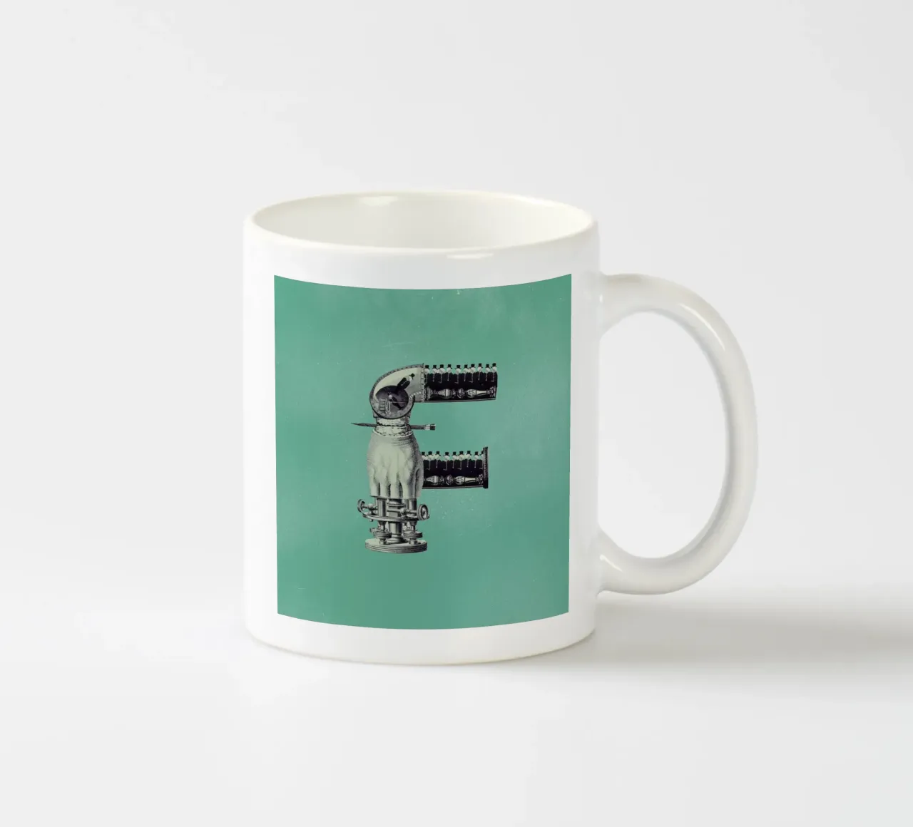 Steampunk Alphabet Letter F tazza in ceramica da Birgit Palma