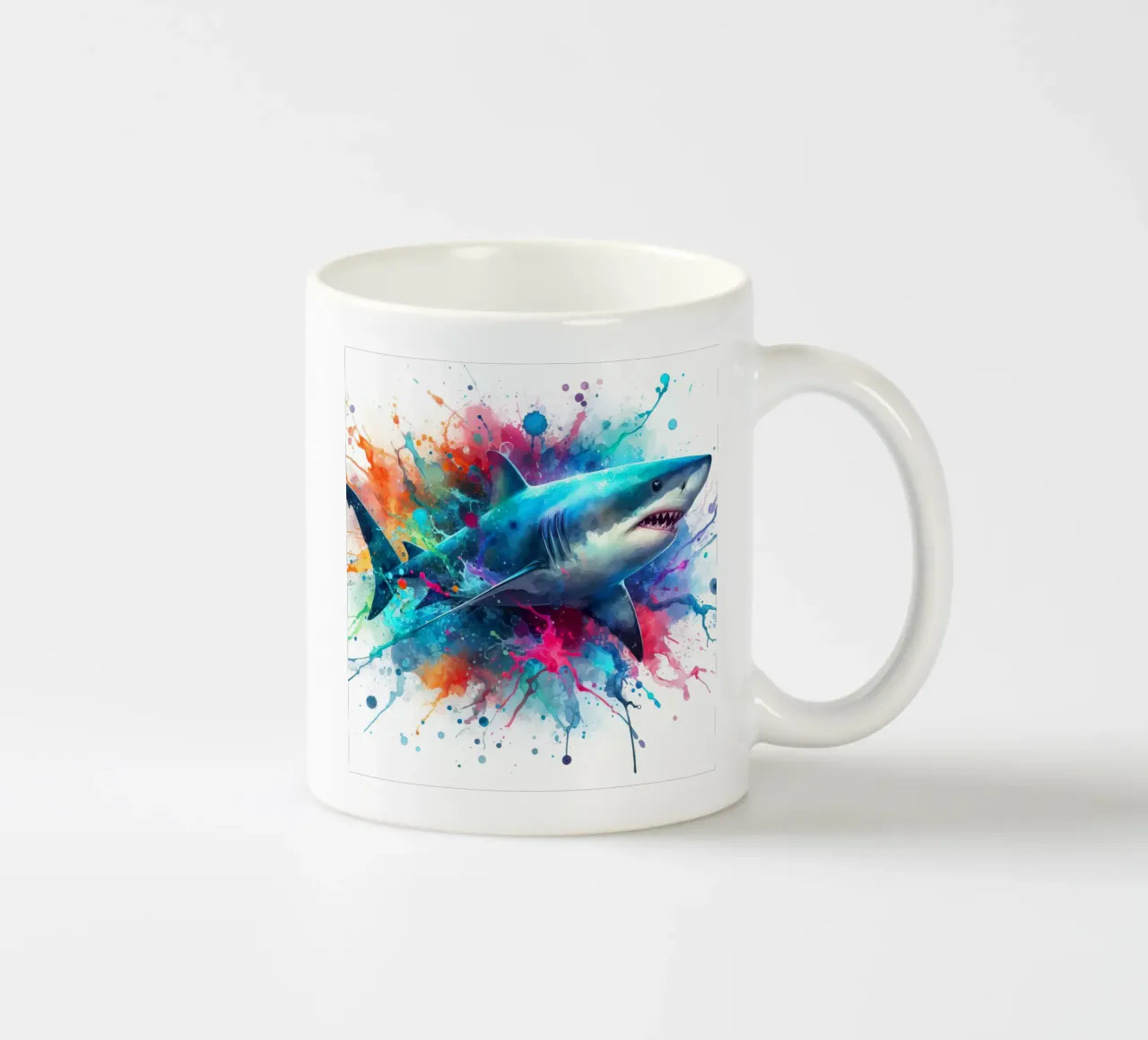 Squalo ad acquerello tazza in ceramica da 🎁 ARTVI-SHOP