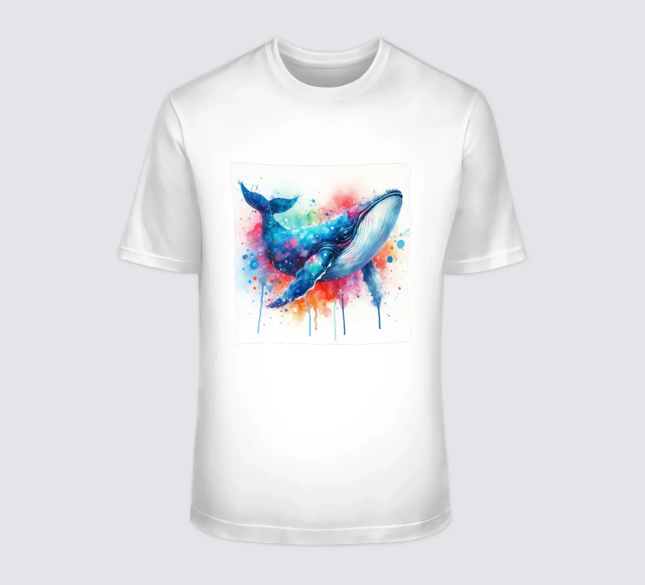 Balena in acquerello t-shirt da 🎁 ARTVI-SHOP